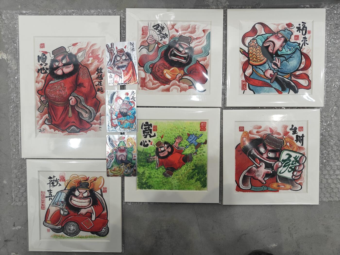 居子 亲签微喷复制画 一套6张 随机签绘两张