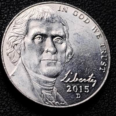 泉币菌-第209场-拍品多 请提前出价 - 2015年 美国5美分 总统杰斐逊 纪念币