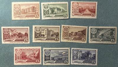 盛世勋华——号角文化勋章邮票专场拍卖第309期 - 苏联邮政1960年发行 10全新票 加盟共和国首都