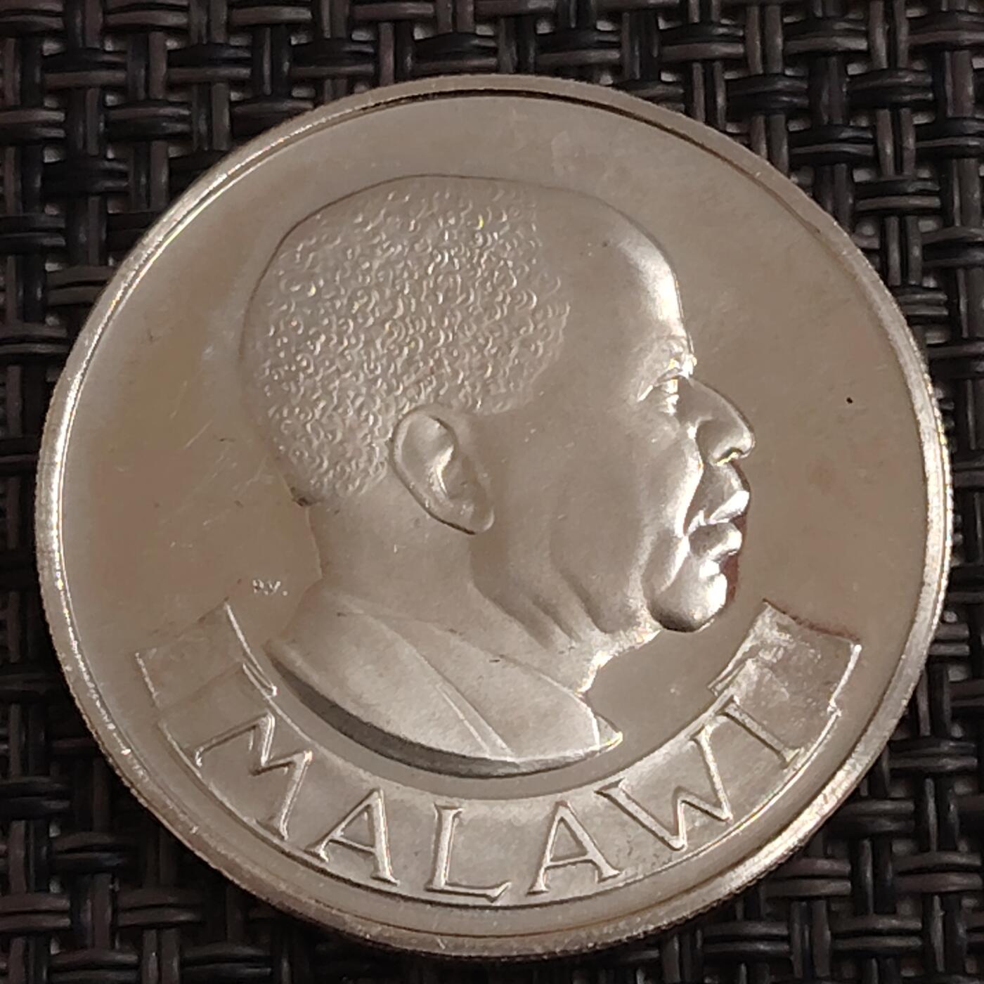 布加迪🐬～世界钱币(上海)🌾第 282 期 /  各国套币和散币 马拉维🇲🇼 1964年 1福罗林 原光品相