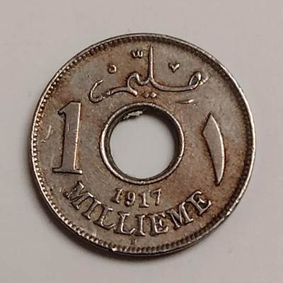 布加迪🐬～世界钱币(上海)🌾第 281 期 /  各国套币和散币 - 埃及🇪🇬 1917年 1米利姆