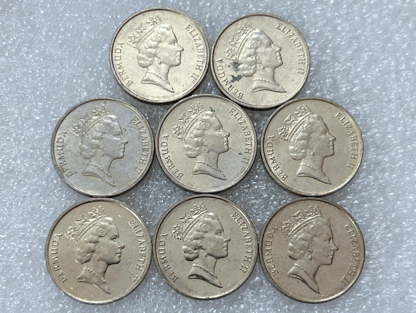 第一海外回流一元起拍收藏 散集专场  第302期 百慕大1986年5分硬币 8枚 原光品