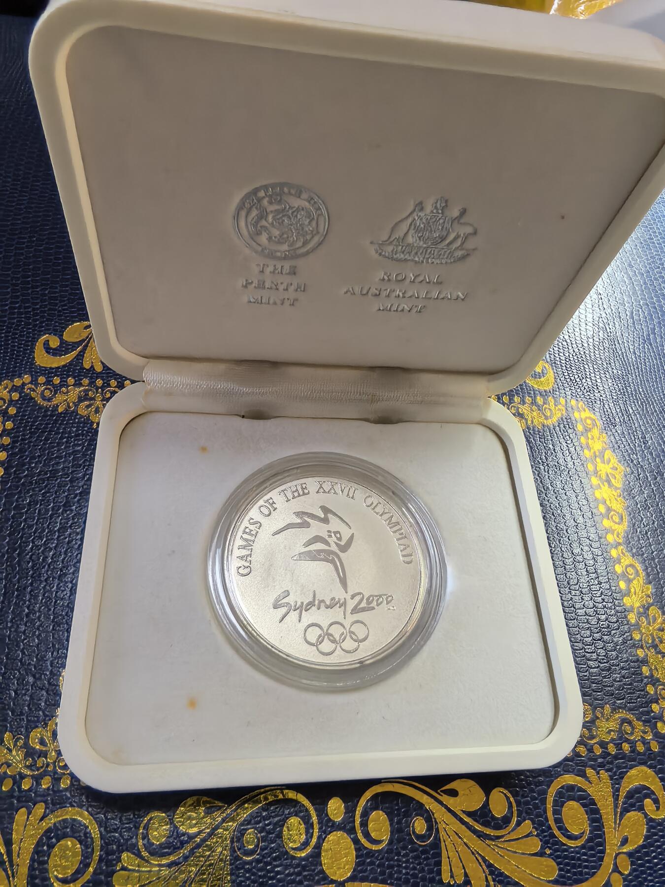 长老汇马年精选第九场拍卖 2000澳大利亚悉尼造币厂奥运纪念银章，20克，40MM，原盒