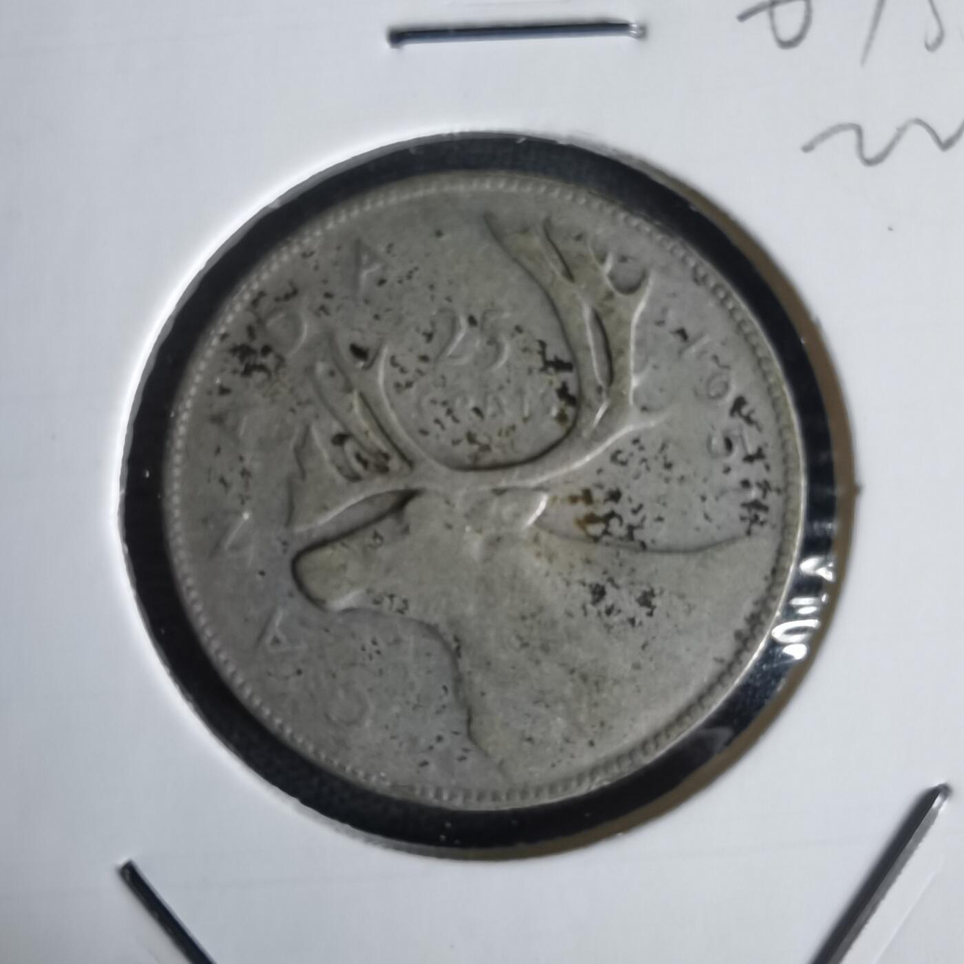 沼泽如烟--第1022场 加拿大1951年25分银币