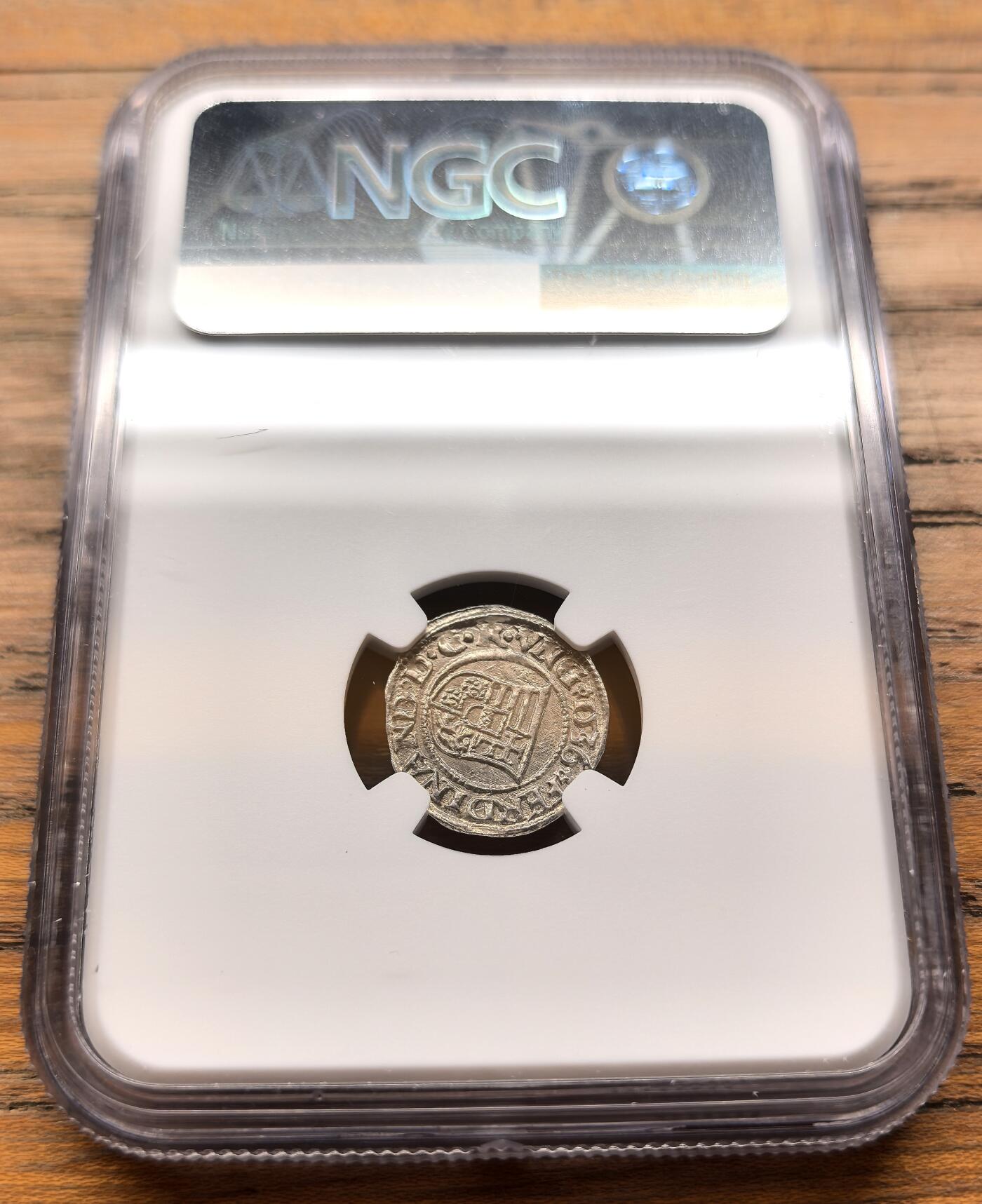 凡希社世界钱币微拍第三百二十一期 1536匈牙利费迪南德一世Denar银币NGC-MS64