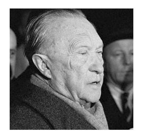 德国1967年国父阿登纳+勃兰登堡门 高浮雕精制大镀银章 40MM