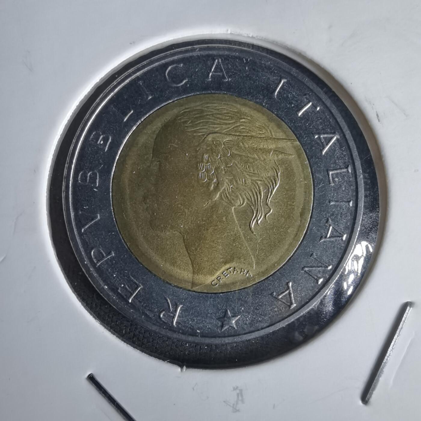 沼泽如烟--第1022场 意大利1993年500里拉纪念币