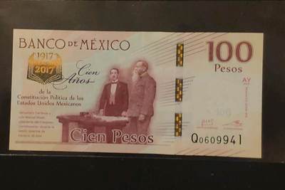 墨西哥 2016年 宪法颁布一百年纪念钞 100比索 全新UNC AY系列Q冠 - 墨西哥 2016年 宪法颁布一百年纪念钞 100比索 全新UNC AY系列Q冠