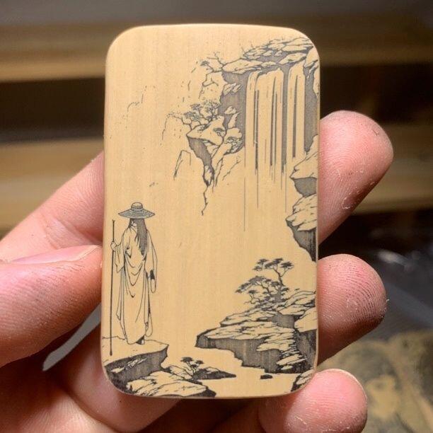 听雨轩（77）留青墨刻竹牌专场