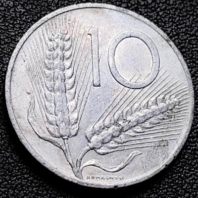 泉币菌-第209场-拍品多 请提前出价 - 意大利1955年 10里拉铝币 麦穗 古犁23.3mm