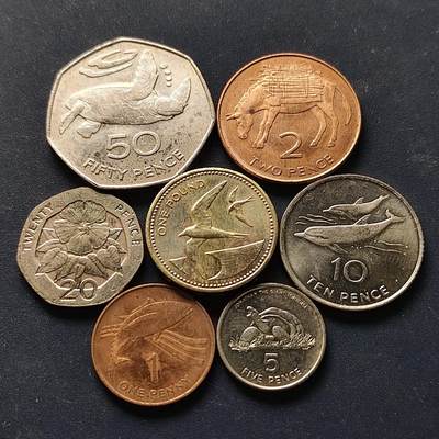 【全场包邮】纯粹捡漏拍512场 - 圣赫勒拿和阿森松群岛1984-1998年7枚套币