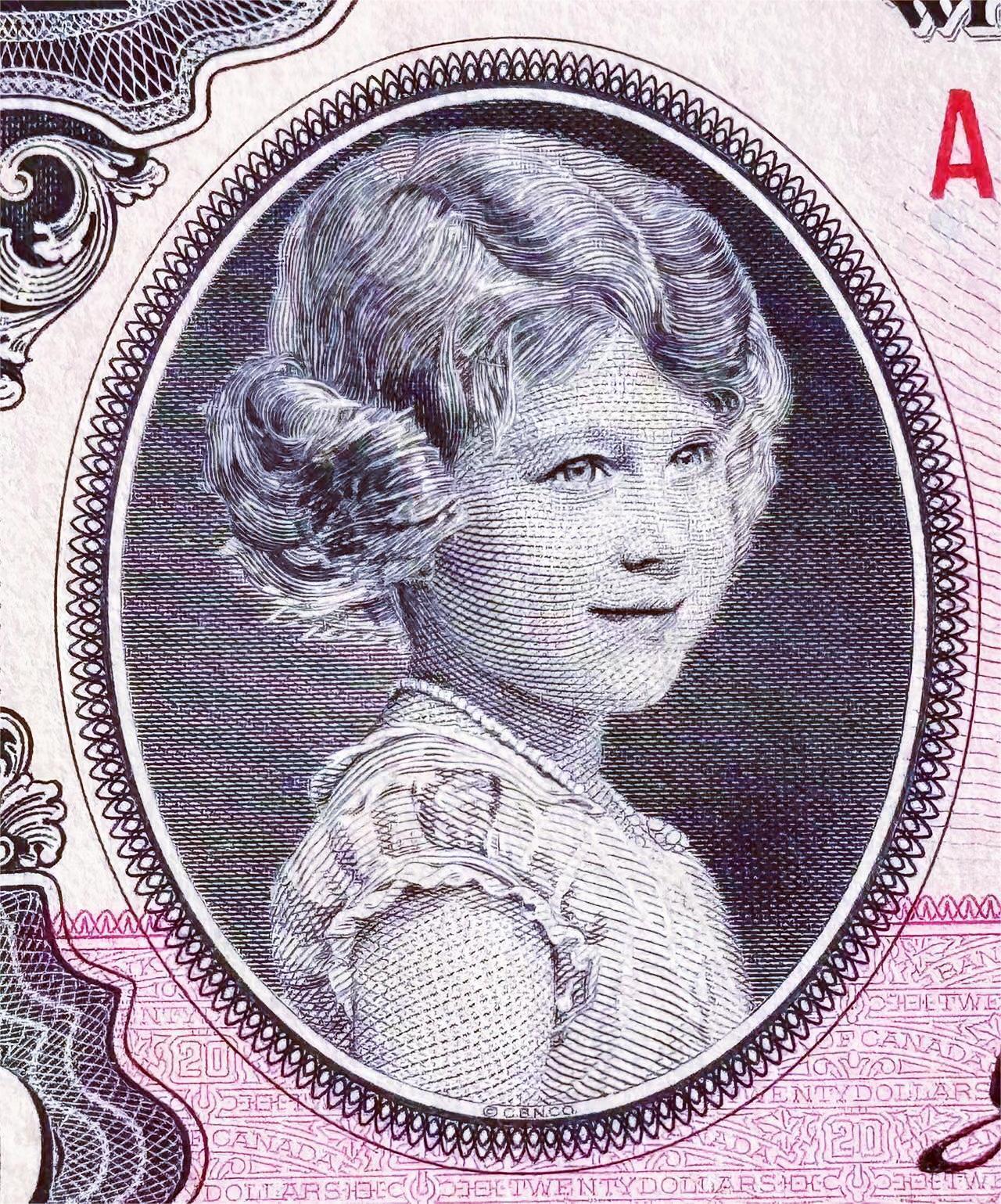 【Blue Auction】✨世界纸币精拍800期盛典——白金之夜🔥🔥🔥 C-【女王首次肖像出现在纸币上】加拿大 1935年20元 当时还是8岁伊丽莎白公主 甜美纯真可人 根据皇家儿童官方摄影师马库斯亚当斯拍摄照片所雕刻而成 背面预言故事大场景 非常耐看经典 精美异常 PMG40（在399张评级中排前7.5%）票面状态非常好 没有任何不良背标 小女王人像和主图完整 非常难遇