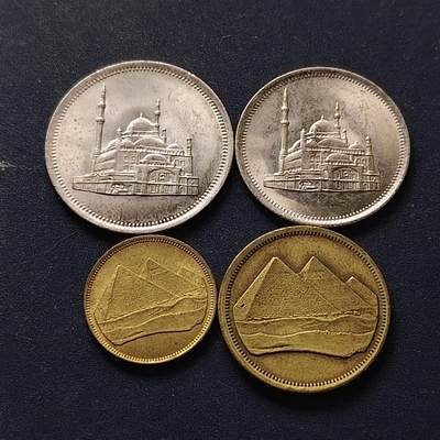 【全场包邮】纯粹捡漏拍512场 - 埃及1984年4枚套币