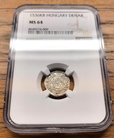 凡希社世界钱币微拍第三百二十一期 - 1536匈牙利费迪南德一世Denar银币NGC-MS64