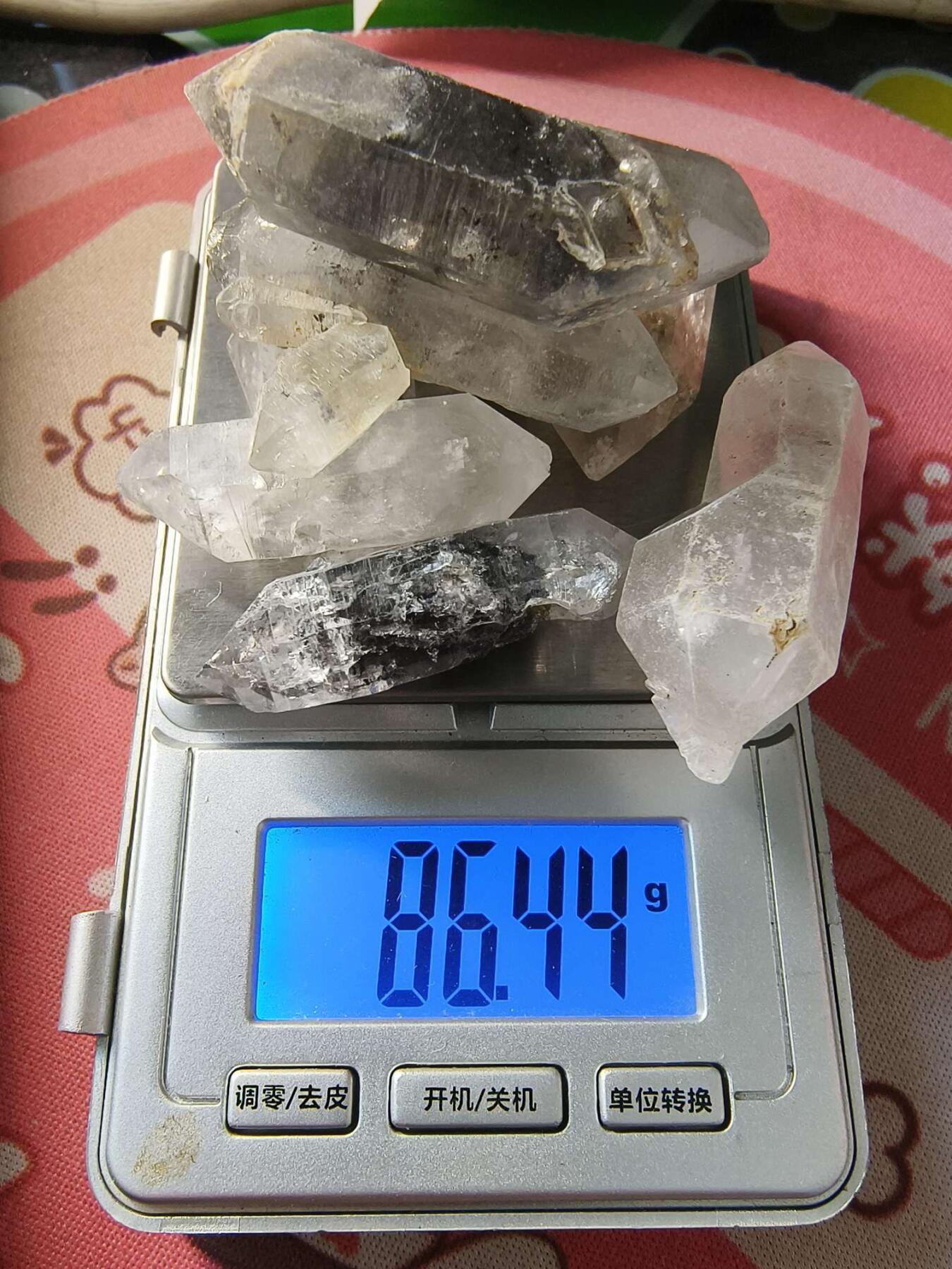 七河·世界币章水晶矿标化石杂件小拍（总第42期）（周一结标） k616（9）云贵闪灵水晶原石一组 9件 80+g