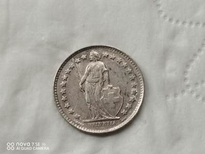 外国银币 - 1941年瑞士1/2法郎银币