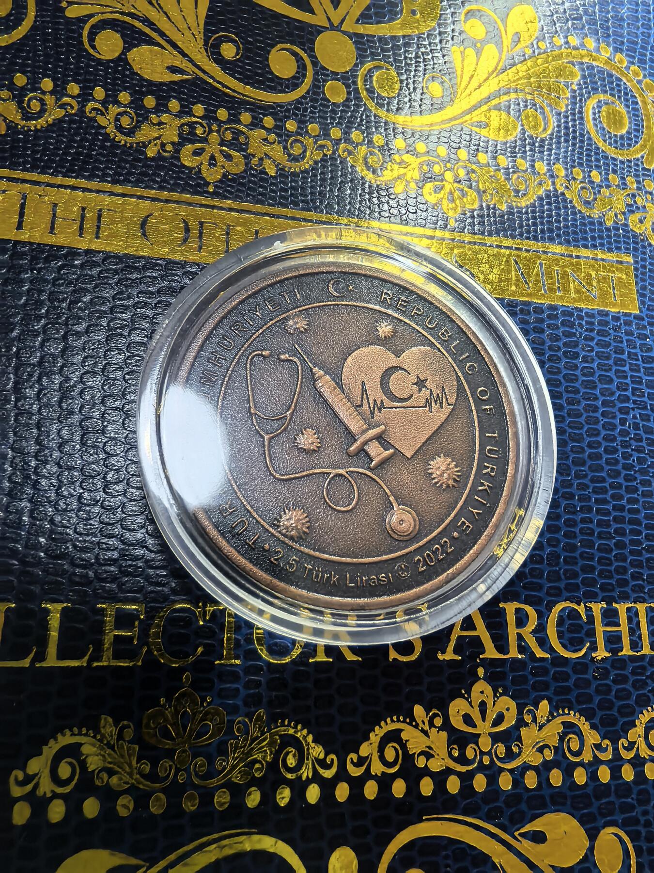 长老汇马年精选第九场拍卖 2022土耳其抗疫2.5里拉仿古铜币，1万枚