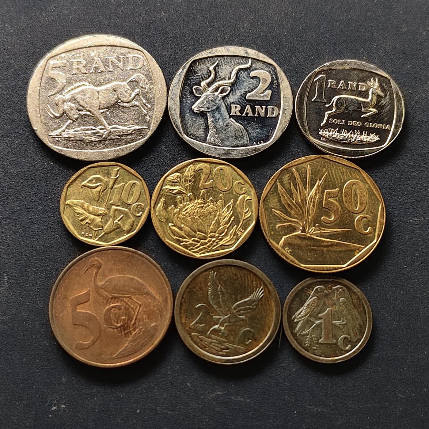 【全场包邮】纯粹捡漏拍512场 南非1992-1995年9枚套币