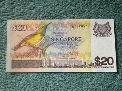 【礼羽收藏】🌏世界钱币拍卖128期 - 新加坡 1979年20元 鸟版 全新UNC