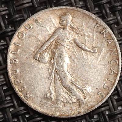 布加迪🐬～世界钱币(上海)🌾第 281 期 /  各国套币和散币 - 法国🇫🇷 1917年 50分 银币