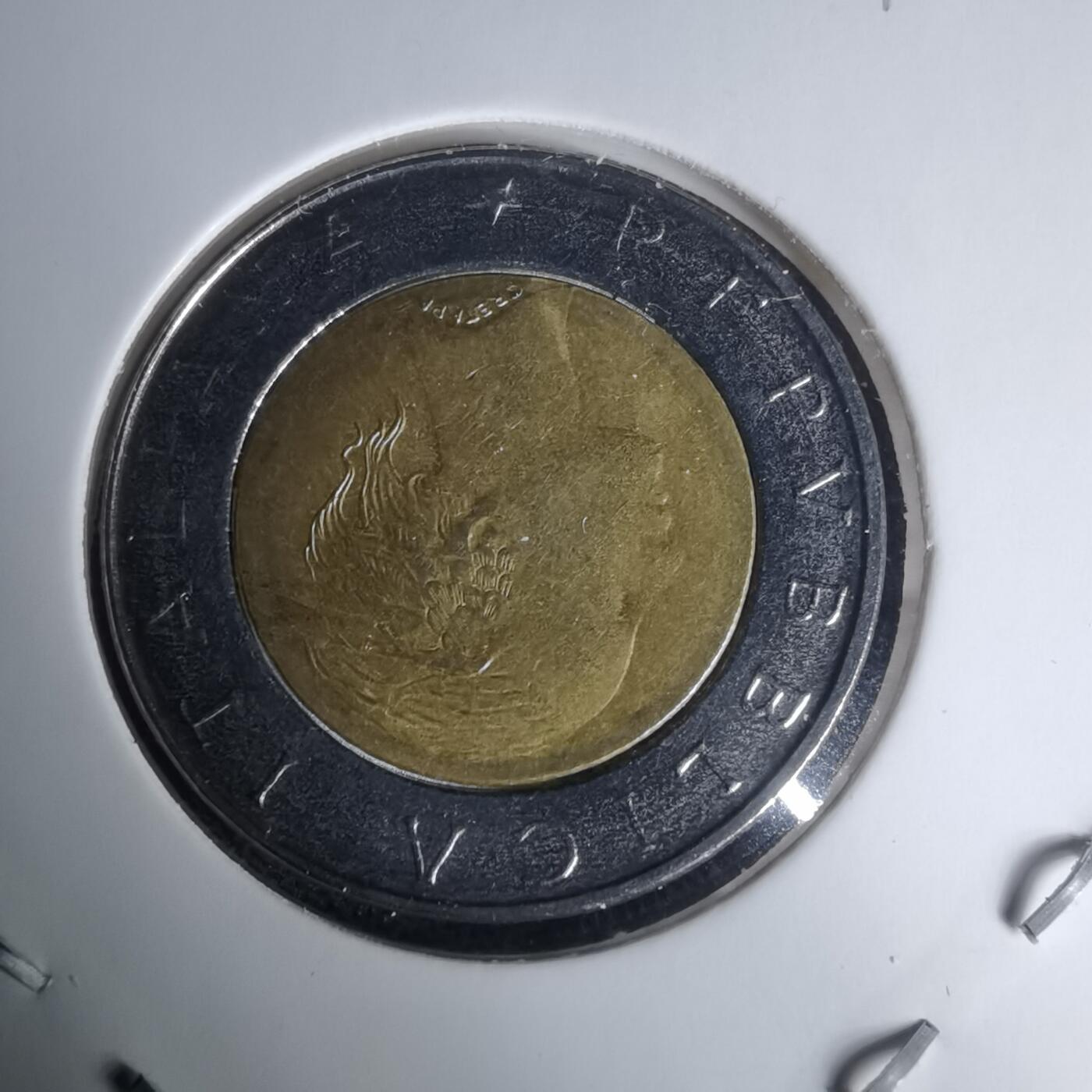 沼泽如烟--第1024场 意大利1996年500里拉纪念币