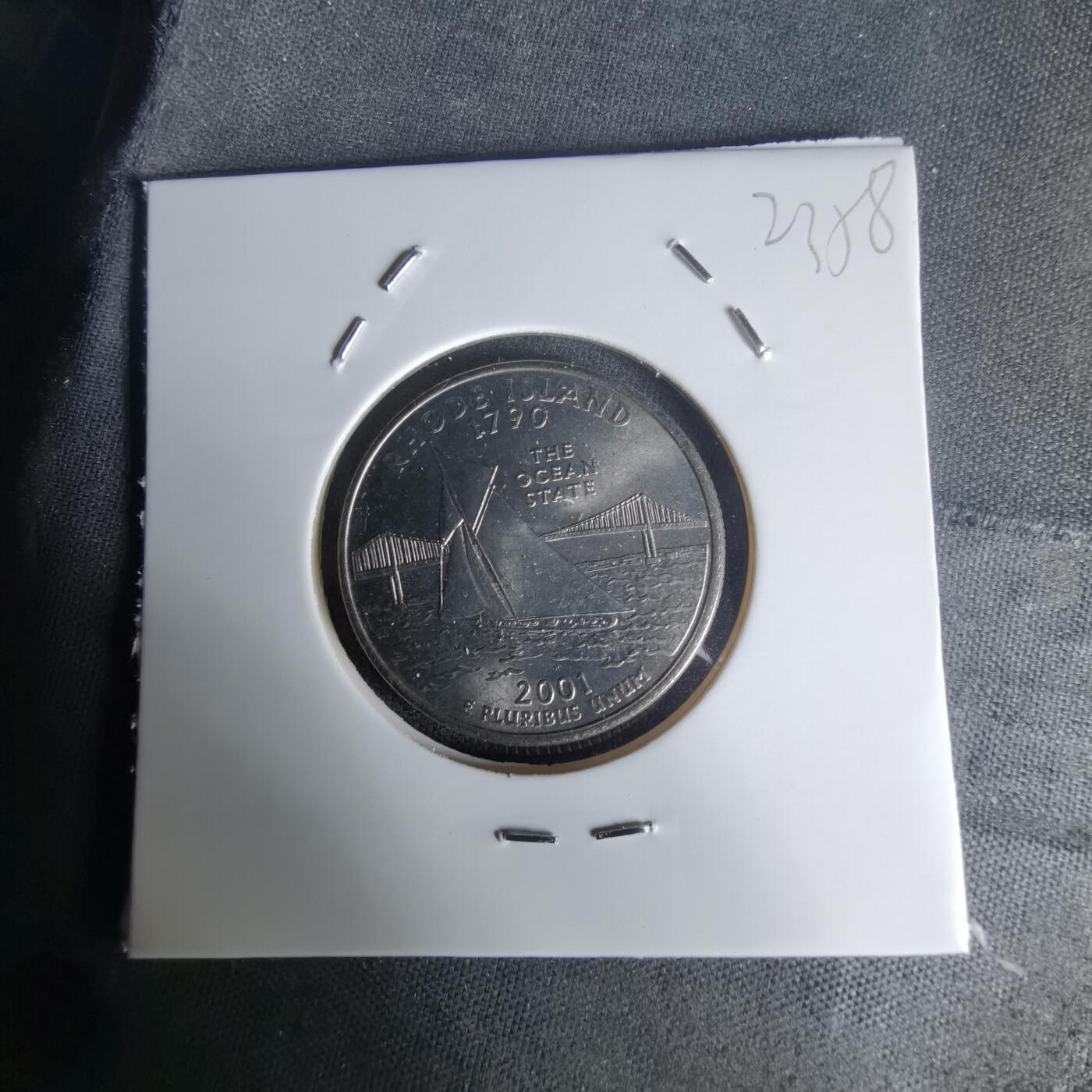 沼泽如烟--第1023场 美国2001年25分纪念币