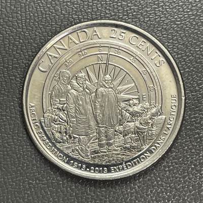 回流0315 -  加拿大2013年北极探险百年25分纪念币