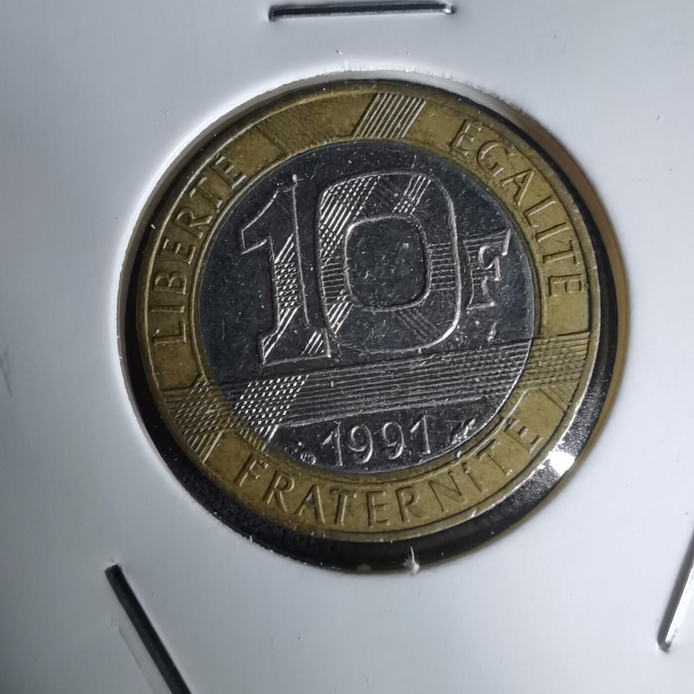 沼泽如烟--第1023场 法国1991年10法郎