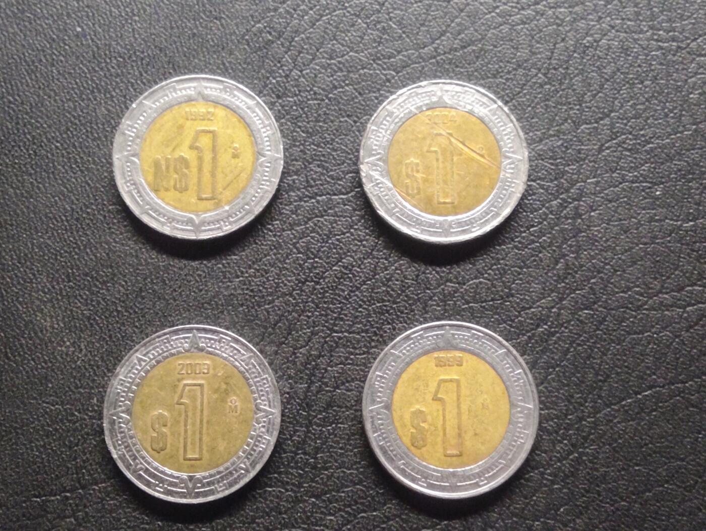 荟藏特别场次第八期——“社长的硬币堆” 墨西哥1比索/新比索批量四个