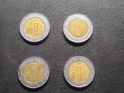 荟藏特别场次第八期——“社长的硬币堆” - 墨西哥1比索/新比索批量四个