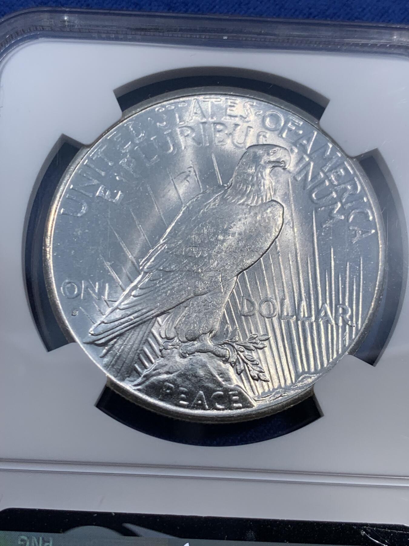 《竞宝斋》第470场 周日，周一，周二 3场连拍 （全场包邮）欢迎送拍 NGC MS63 美国 1926 S 和平银元 少见年份版别 转光犀利 打制精细 值得收藏