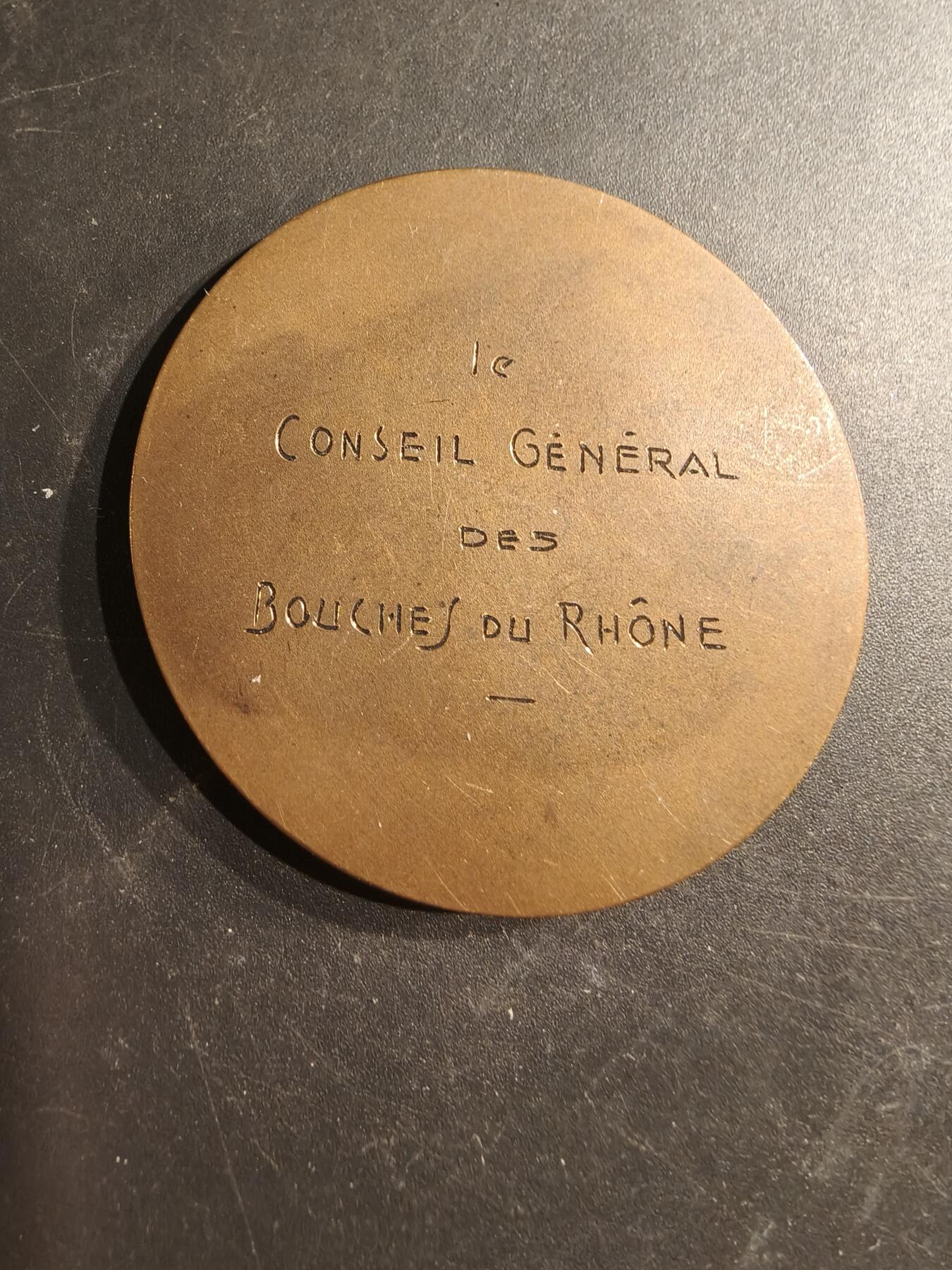 老王徽章第187期 法国鲁昂省议会赠大铜章   划船竞赛主题     直径50mm    重量50.9g