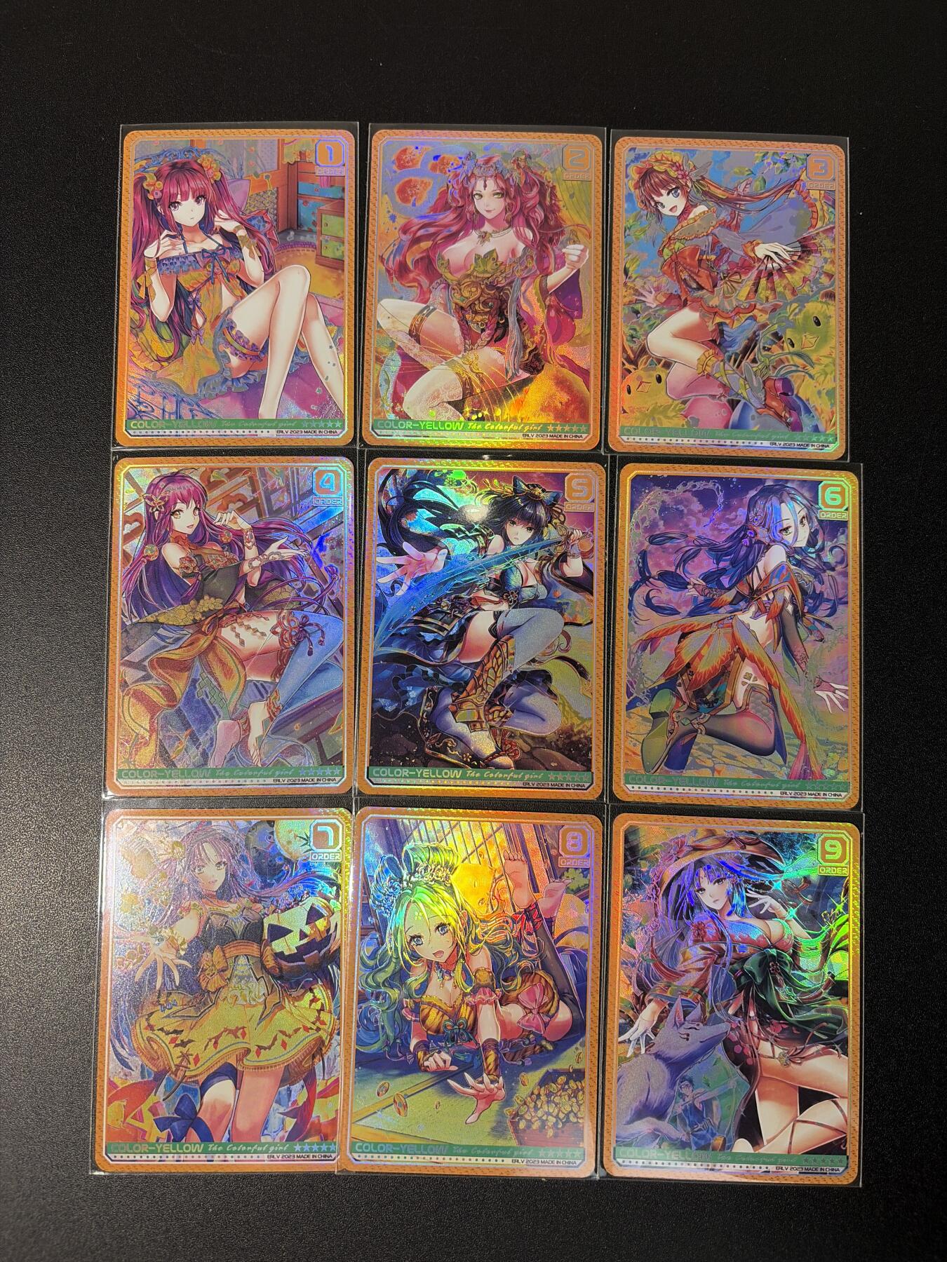 NO.27 好又多金牌大场，每周一站式配齐，方便凑单！（周6晚9点截拍，卖家送拍0抽成！） 驴打滚 色彩女孩系列 第三弹-黄色 一套9张 折光彩闪