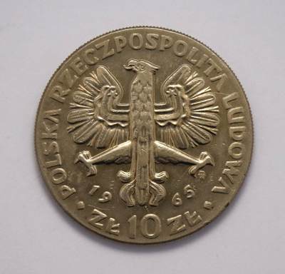 观钱 近现代机制币拍卖No.004（全场顺丰包邮）  -  波兰 1965 年华沙建城 700 周年 10 兹罗提纪念币