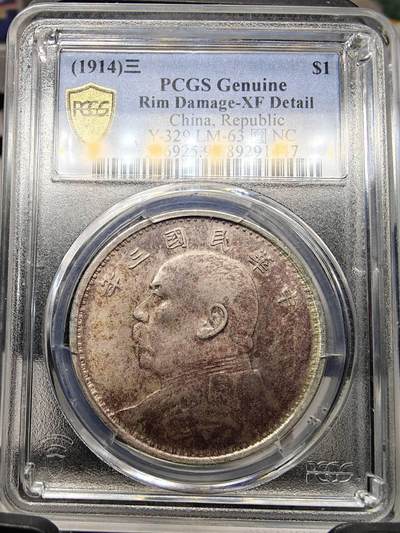 PCGS XF 三年老包浆袁大头 - PCGS XF 三年老包浆袁大头