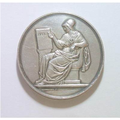 【银】法国1838年 女神坐像高浮雕精制大银章 40MM 38克 - 【银】法国1838年 女神坐像高浮雕精制大银章 40MM 38克