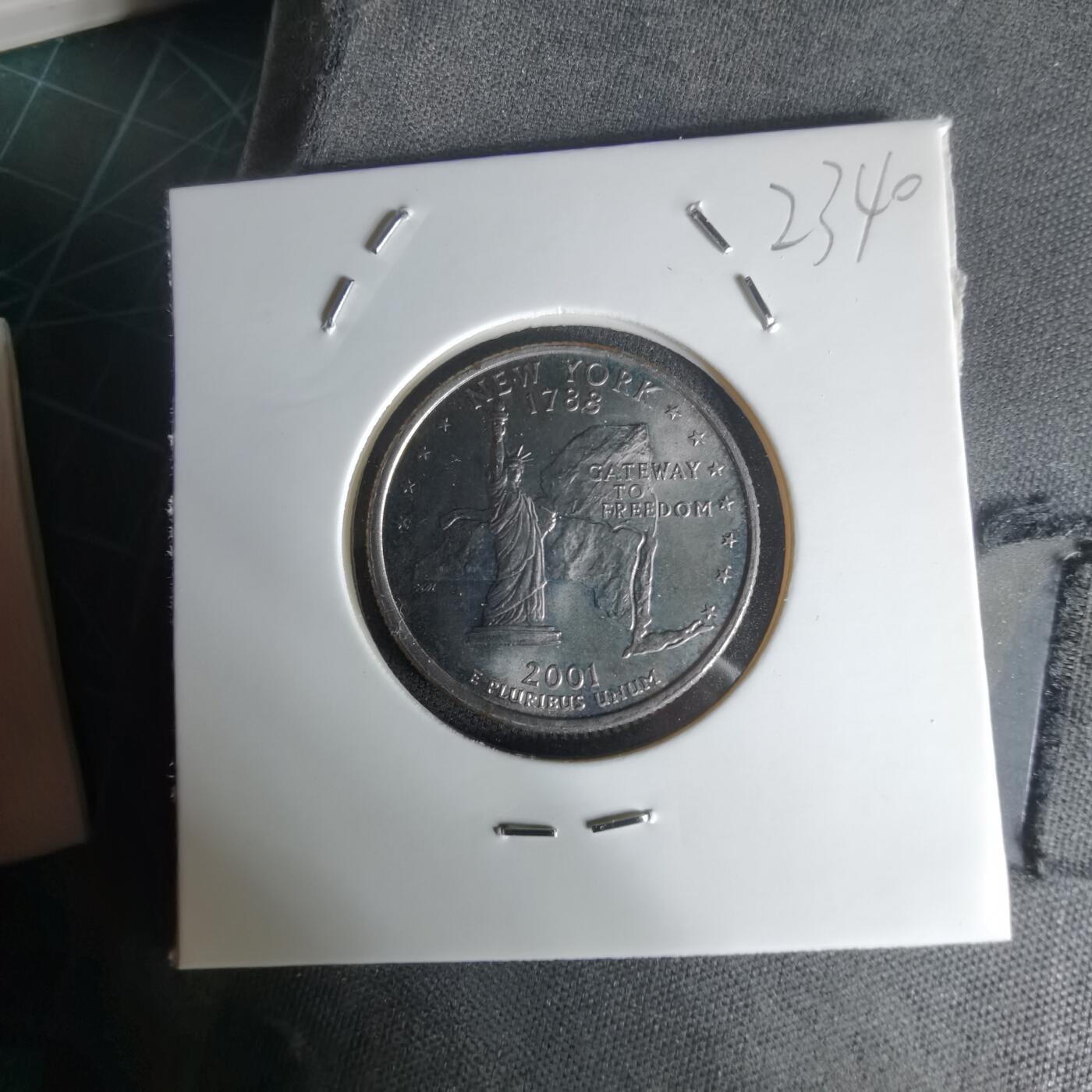 沼泽如烟--第1023场 美国2001年25分纪念币