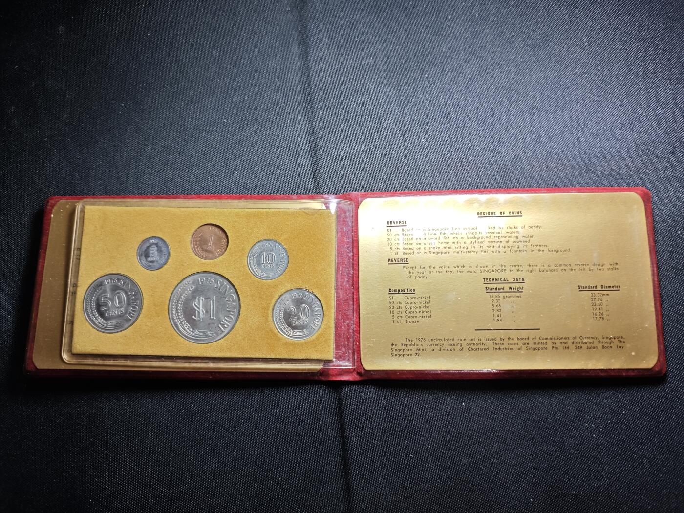 KK钱币收藏小铺   套币专场 2月预留时间 周末发货  1976新加坡动物版大小面值清年一套 生肖龙主题