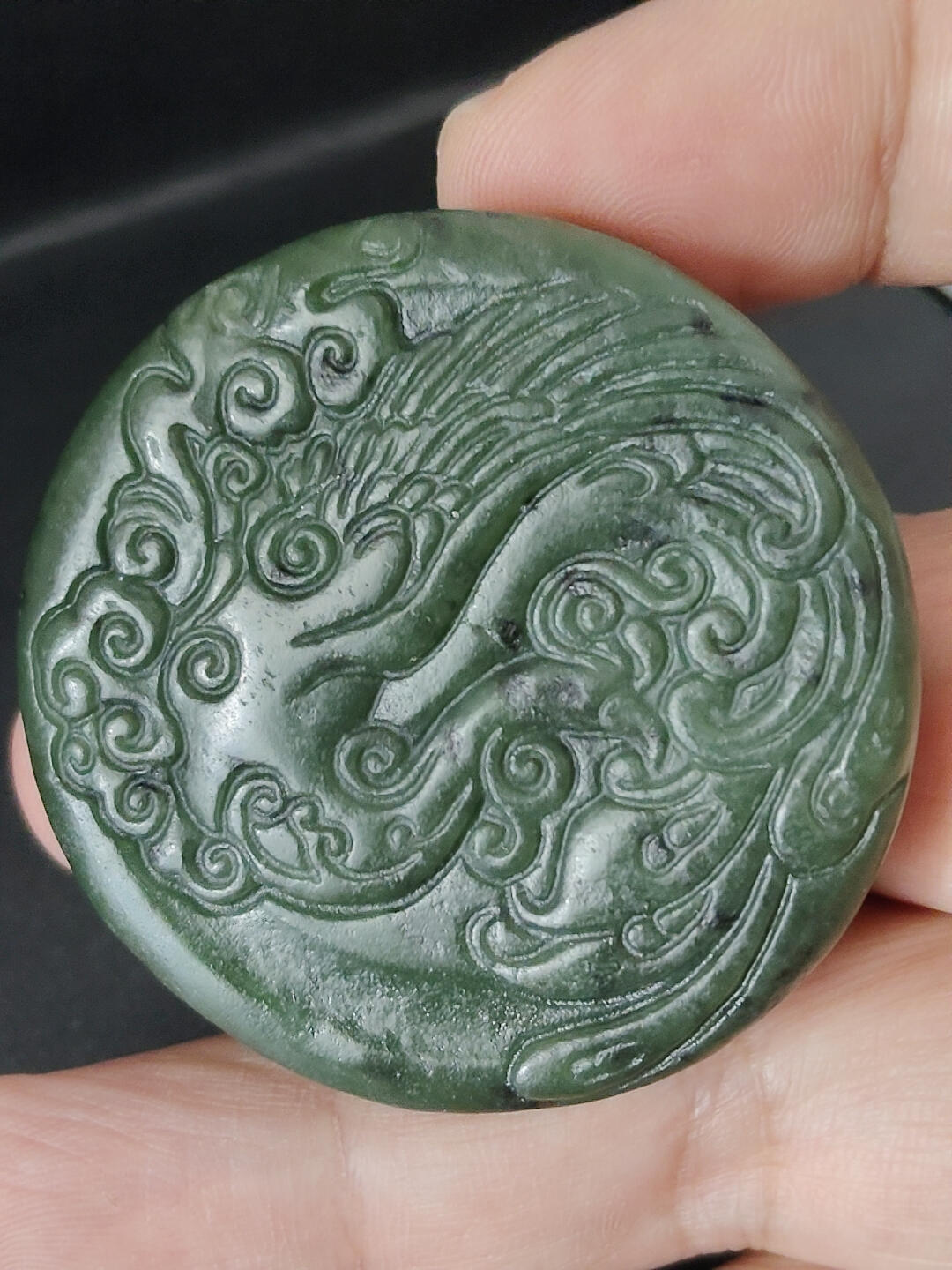 猩哥外币小铺➨【第221场】 新疆和田玉龙凤牌60克