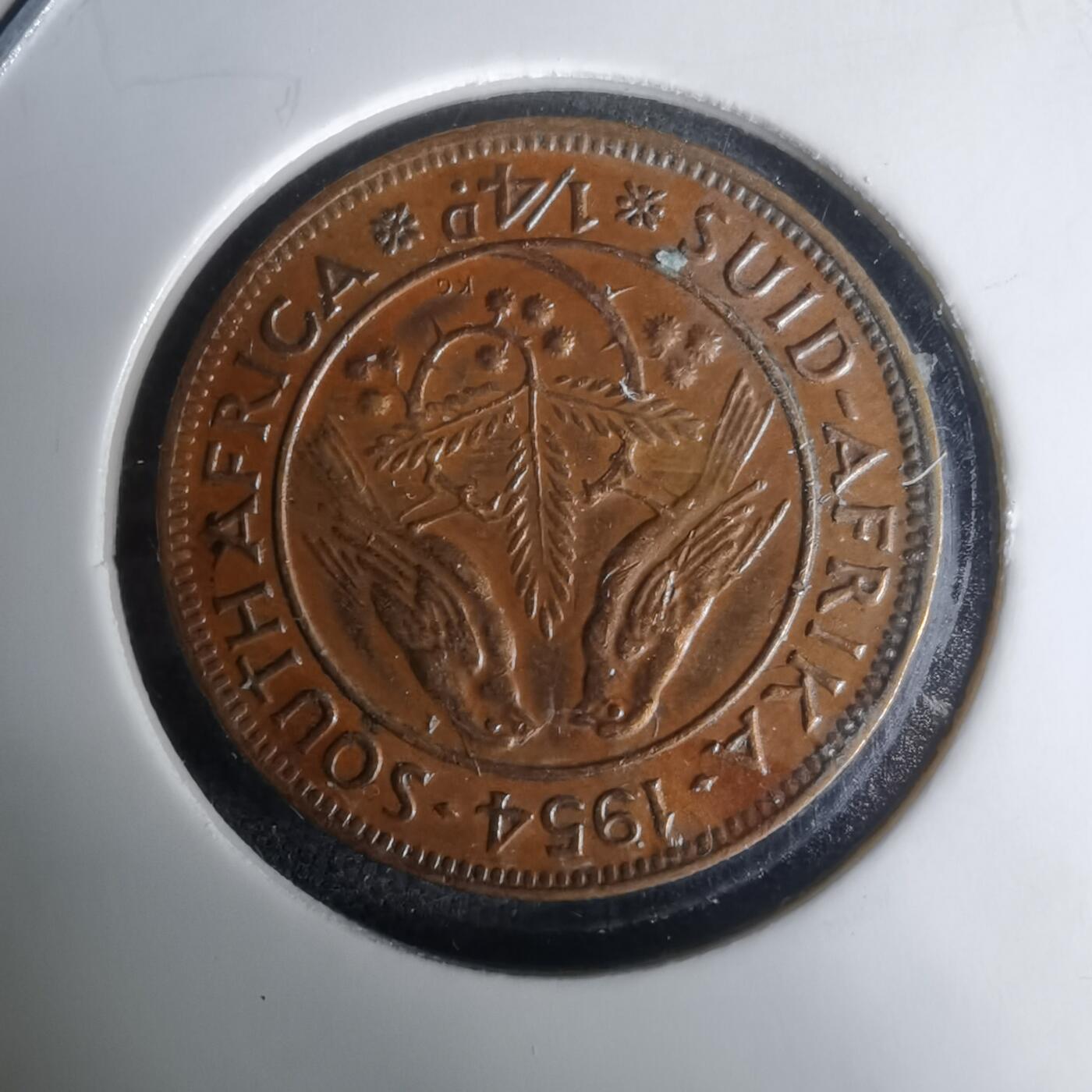 沼泽如烟--第1024场 南非1954年四分之一便士