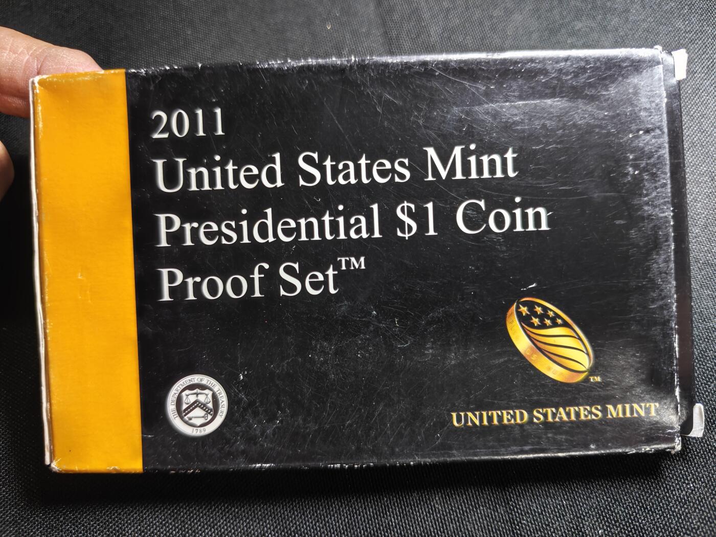 KK钱币收藏小铺   套币专场 2月预留时间 周末发货  2011美国1元总统精制纪念套币