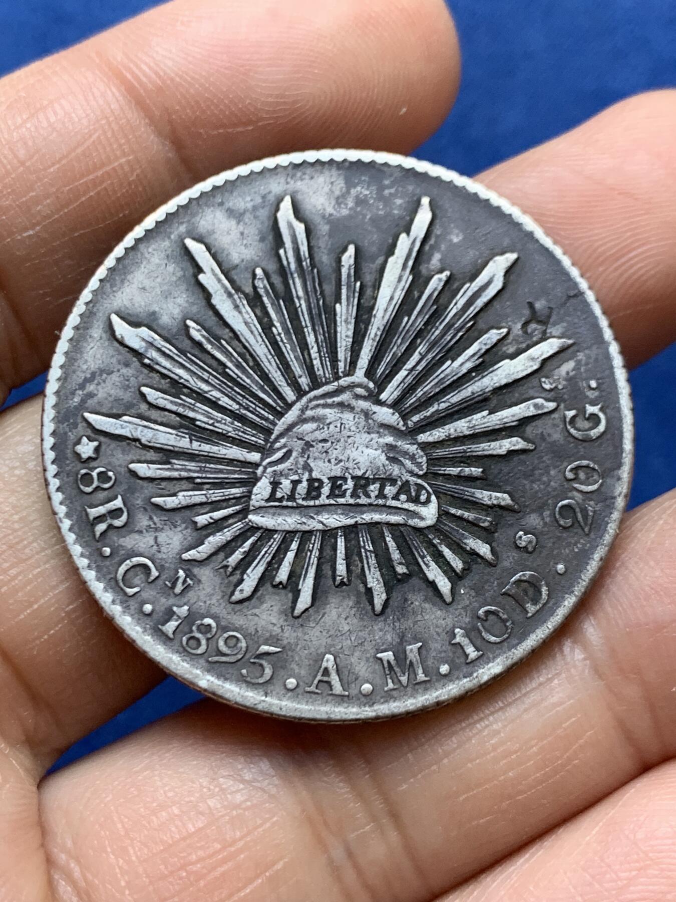 《竞宝斋》第470场 周日，周一，周二 3场连拍 （全场包邮）欢迎送拍 墨西哥 1895年 鹰洋 比索银币