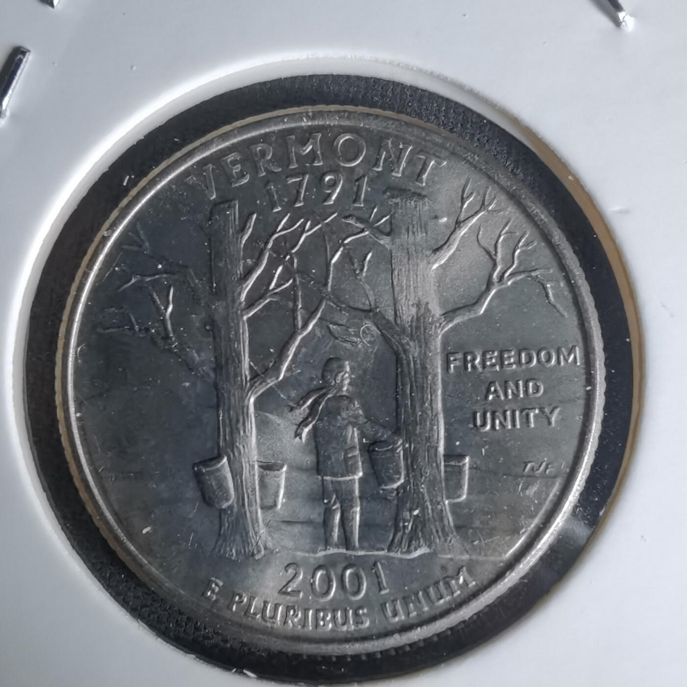 沼泽如烟--第1023场 美国2001年25分纪念币