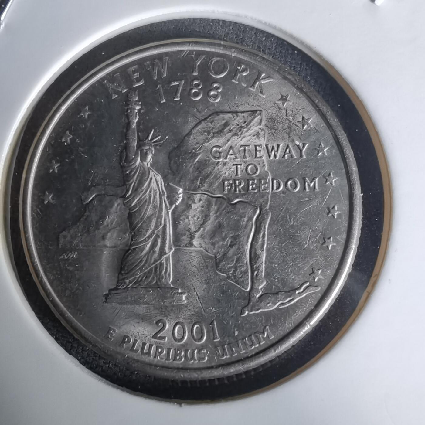 沼泽如烟--第1023场 美国2001年25分纪念币