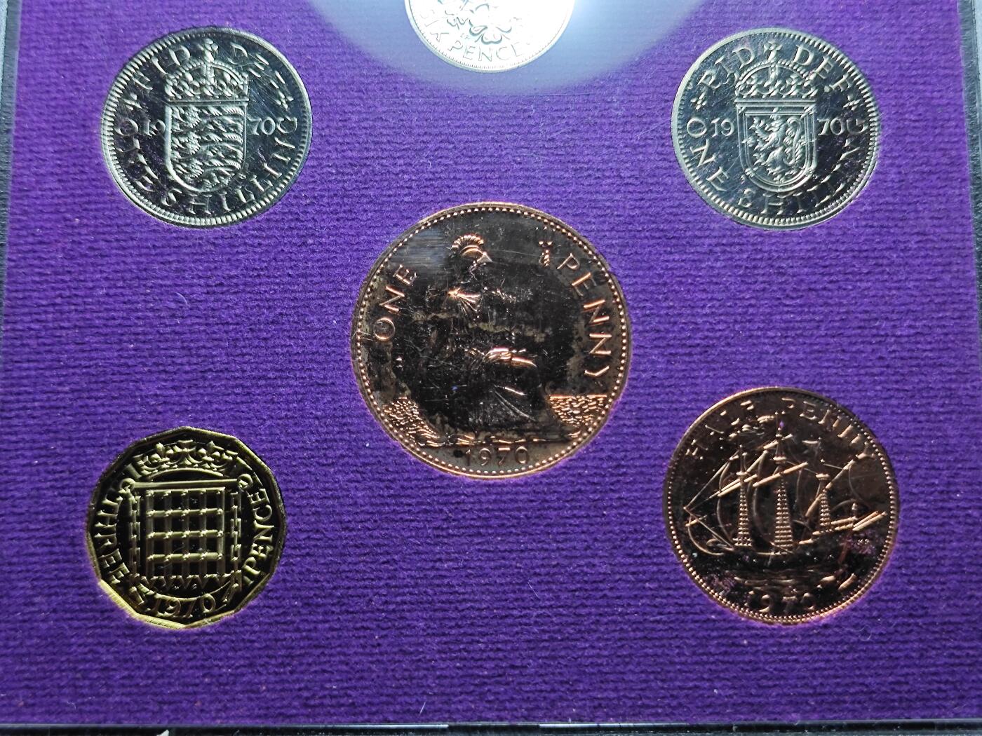 KK钱币收藏小铺   套币专场 2月预留时间 周末发货  1970英国大小面值清年一套 精制套币