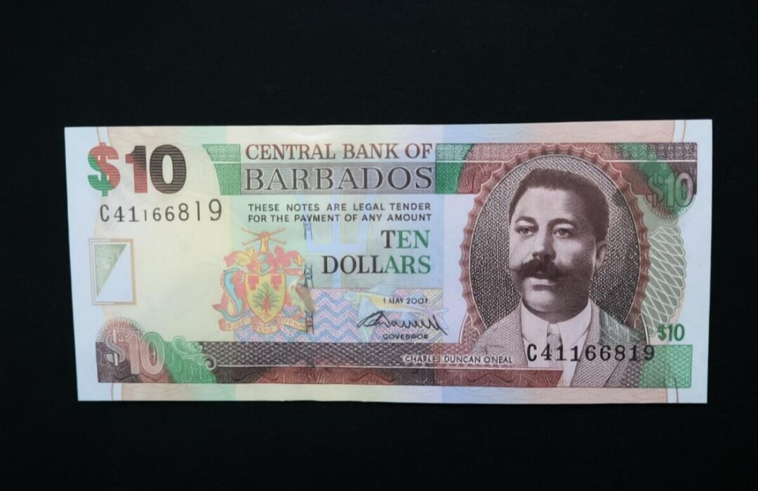 200多张爱藏和PMG一起出，不单出，总价放在最后 全新UNC 巴巴多斯10元 2007年 稀有少见