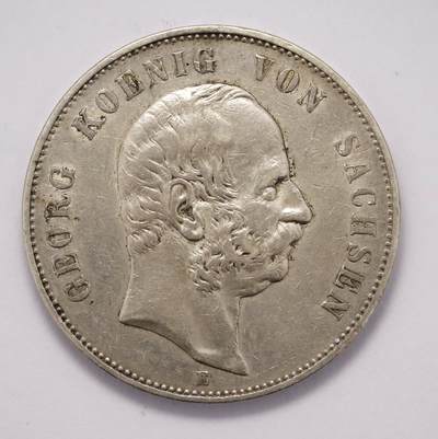观钱 近现代机制币拍卖No.004（全场顺丰包邮）  - 萨克森王国 1903 年格奥尔格五世 5 马克银币