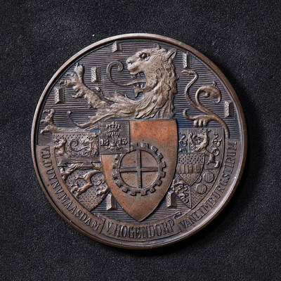 【俄甄集藏】2026年(049)03-18星期三 晚 19:30 全场包邮 - 荷兰1913年纪念林堡省脱离法国回归荷兰100周年大铜章，直径：50mm，重量：49.4克，类精制底板，包浆淳厚