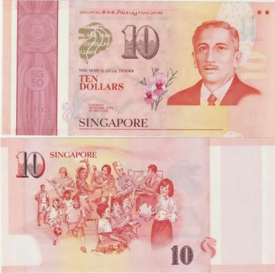 200多张爱藏和PMG一起出，无佣金不单出，总价放在最后 - 全新UNC 新加坡塑料钞10圆 建国50周年纪念钞 2015