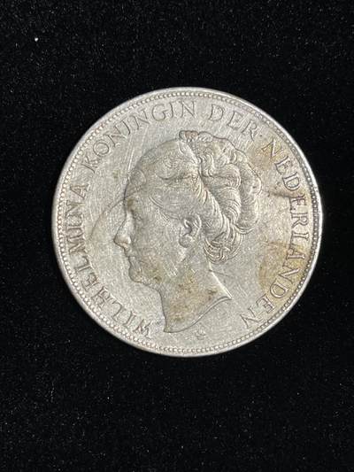 🪙北京琉璃厂-京城古泉汇🪙春季钱币邮票杂项专场拍卖-第一期 - 荷兰🇳🇱2.5荷兰盾银元 威廉明娜女王头像 1929年 1#